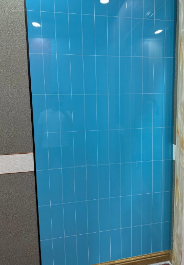 Hotel Bathroom UV Marmol Wall with Groove Slot Line PVC Marble Sheet wall panel