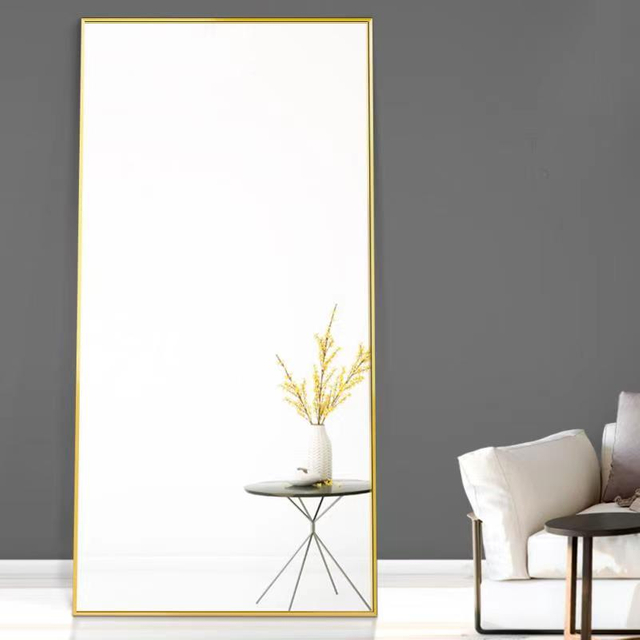 Wall Decorative Black Frame Full Length Stand Up Mirror