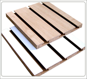 Slatwall, Slot Panel Groove Magic Melamine MDF Board for Display Stand or Shop Decoration