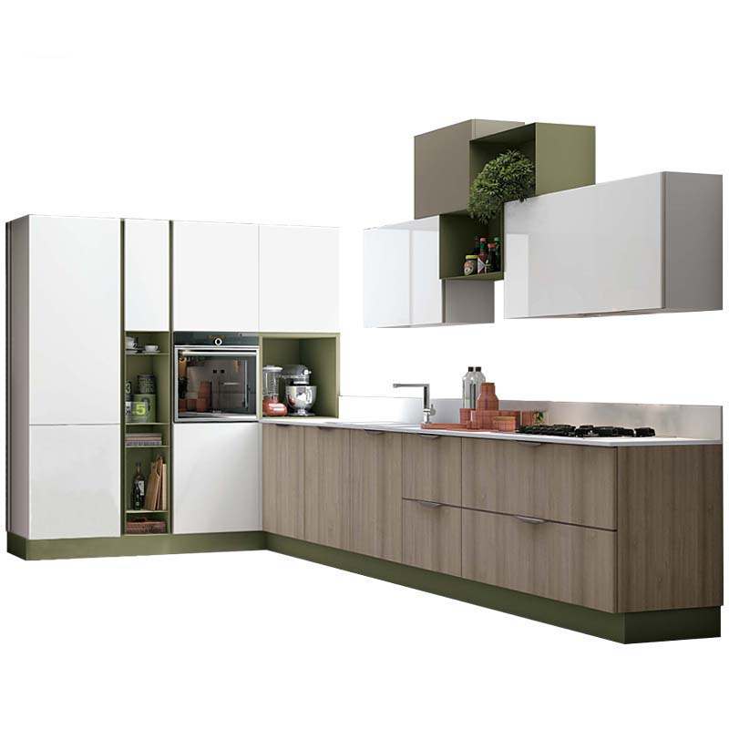 Customized-simple-design-mfc-material-kitchen-cabinet